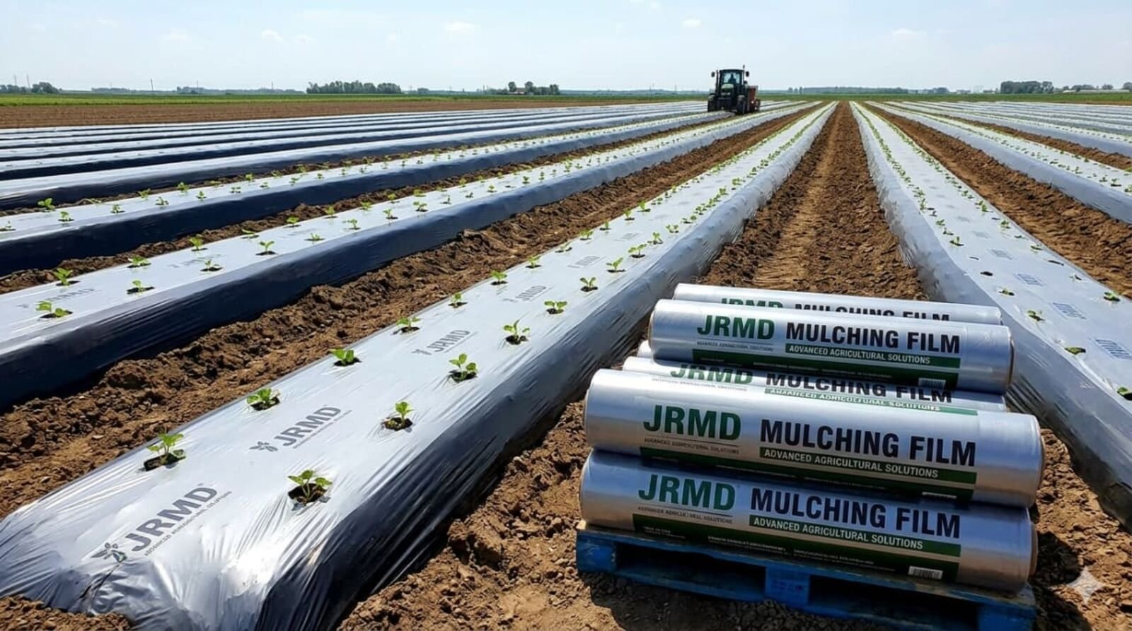 JRMD Mulching Film rolls in the field